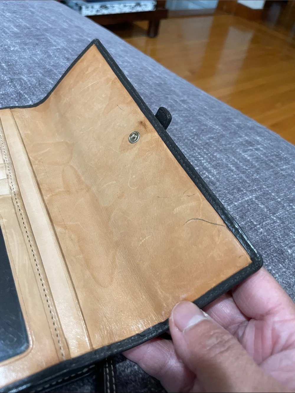Coach Vintage Brown Monogram Buckle Wallet